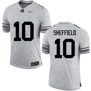 NCAA Ohio State Buckeyes Men's #10 Kendall Sheffield Gray Nike Football College Jersey OGI0245FF